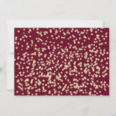 エレガントマルーン金ゴールド台本4写真卒業 招待状 (裏面)