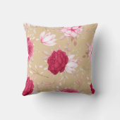 エレガントマルーン、ピンクフローラ クッション (裏面)