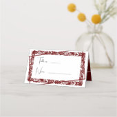 エレガントマロ結婚ーンのテーブル番号座席表 プレイスカード (裏面)