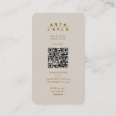 エレガントマーケティングモノグラム名スクリプトと金ゴールド 名刺 (裏面)