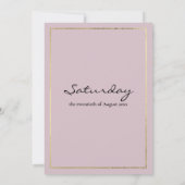 エレガントマーブピンク(紋章の)フラ・ダ・リ結婚フローラ 招待状 (裏面)