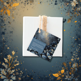 エレガントミッドナイトブルーと金ゴールドフォレ結婚スト フェイバータグ