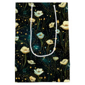 エレガントミッドナイトブルーシナフローラ ミディアムペーパーバッグ (裏面)