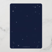 エレガントミッドナイトブルースパイダーウェブハローウィンパーティ 箔招待状 (裏面)