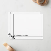 エレガントミニシンプルマリスト・モノグラム名 ノートカード (正面/裏面インサイチュ)