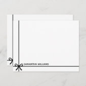 エレガントミニシンプルマリスト・モノグラム名 ノートカード (正面/裏面)