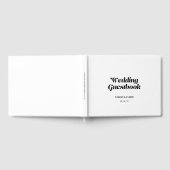 エレガントミニマはっきりしたリスト書結婚白 ゲストブック (全面)