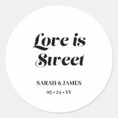 エレガントミニマはっきりしたリスト書結婚白 ラウンドシール (正面)