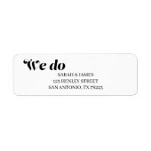 エレガントミニマはっきりしたリスト書結婚白 ラベル (正面)