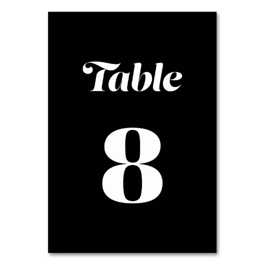 エレガントミニマはっきりしたリスト書道ブ結婚ラック テーブルナンバー (正面)