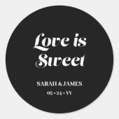 エレガントミニマはっきりしたリスト書道ブ結婚ラック ラウンドシール (正面)