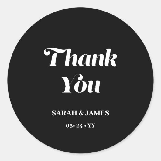 エレガントミニマはっきりしたリスト書道ブ結婚ラック ラウンドシール (正面)