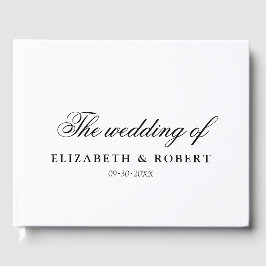 エレガントミニマクラシックリストのデリケート結婚スクリプト ゲストブック