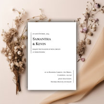 エレガントミニマクラシックリストのホワイトオンブラック結婚ズ