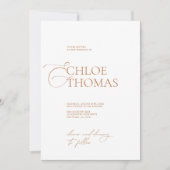 エレガントミニマクラシックル書結婚道 招待状 (正面)