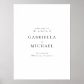 エレガントミニマシンプルモダン結婚リスト歓迎 ポスター (正面)