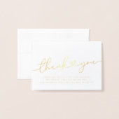 エレガントミニマシンプルリスト結婚の 箔カード (封筒付き正面)