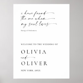 エレガントミニマシンプルリスト結婚歓迎 ポスター