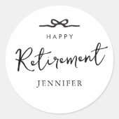 エレガントミニマシンプルリスト退職党支持 ラウンドシール (正面)