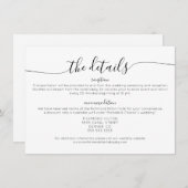 エレガントミニマシンプルル結婚詳細 招待状 (正面/裏面)