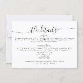 エレガントミニマシンプルル結婚詳細 招待状