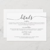 エレガントミニマシンプルル結婚詳細 招待状 (正面/裏面)