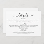 エレガントミニマシンプルル結婚詳細 招待状 (正面/裏面)