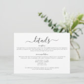 エレガントミニマシンプルル結婚詳細 招待状 (スタンド正面)