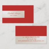 エレガントミニマストライプのリスト，赤 名刺 (正面/裏面)