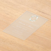 エレガントミニマスペインの結婚テーマ アクリル招待状 (レイダウン)