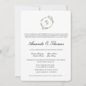 エレガントミニマスペインの結婚テーマ 招待状 (正面)