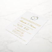 エレガントミニマスペインの結婚テーマ 箔招待状 (回転した状態)