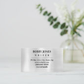 エレガントミニマフェイクリスト銀箔メタル 名刺 (スタンド正面)