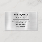 エレガントミニマフェイクリスト銀箔メタル 名刺 (正面)