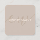 エレガントミニマモダンスタイリッシュプロフェッショナル スクエア名刺 (正面)