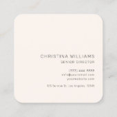 エレガントミニマモダンスタイリッシュプロフェッショナル スクエア名刺 (裏面)