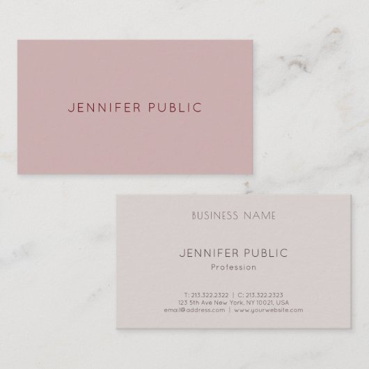 エレガントミニマモダンリストのテンプレートの傾向の色 名刺 (正面/裏面)