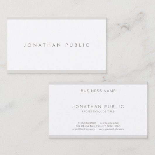 エレガントミニマモダンリストのラ頭が切れるイカッコいいグリー 名刺 (正面/裏面)