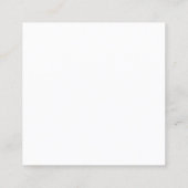 エレガントミニマモダンリストプレーン金ゴールドルックトレンディー スクエア名刺 (裏面)