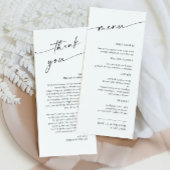 エレガントミニマモダンリスト結婚の感謝 メニュー