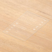 エレガントミニマモダンリスト結婚タイプ アクリル招待状 (レイダウン)