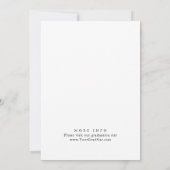 エレガントミニマモダンリスト 招待状 (裏面)