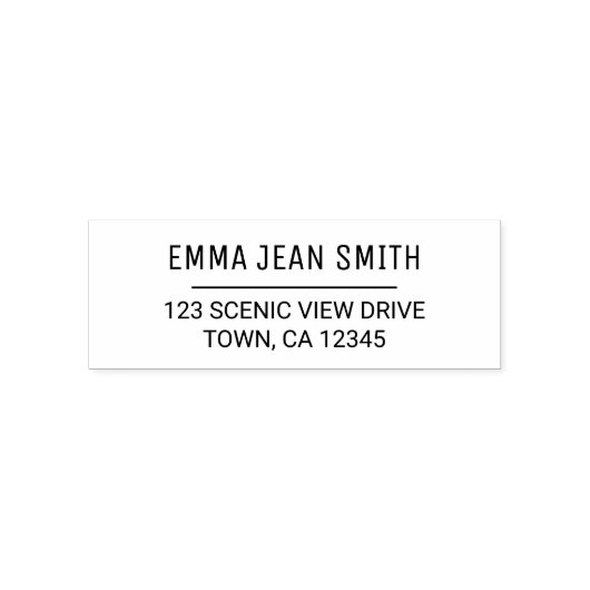 エレガントミニマモダンリストAll Caps差出人住所 セルフインキングスタンプ (デザイン)