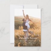 エレガントミニマモダンリストbohoカップル写真 セーブザデート (正面)