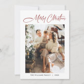 エレガントミニマモダンリストChristmas 2写真 シーズンカード (正面)