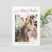 エレガントミニマモダンリストChristmas 2写真 シーズンカード (スタンド正面)