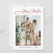 エレガントミニマモダンリストChristmas 2写真 シーズンカード (正面)