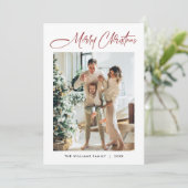 エレガントミニマモダンリストChristmas 2写真 シーズンカード (スタンド正面)