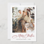 エレガントミニマモダンリストChristmas 2写真 シーズンカード (正面)