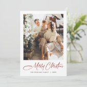 エレガントミニマモダンリストChristmas 2写真 シーズンカード (スタンド正面)